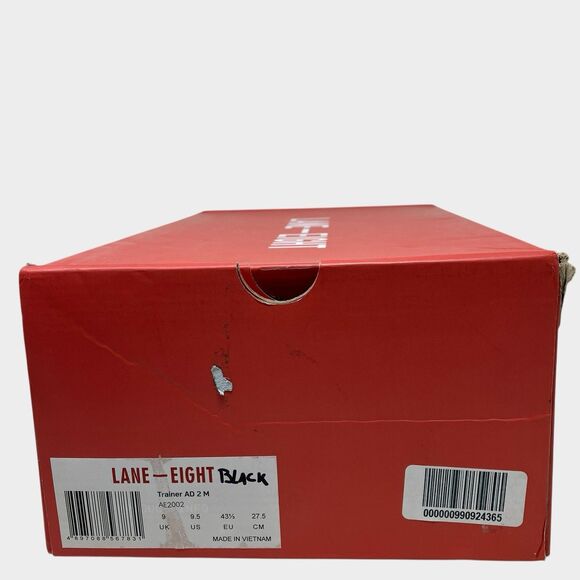 Lane Eight Mens 9.5 Black Vegan Trainer AD 2M Athletic Running Sneakers AE2002 - Picture 6 of 11